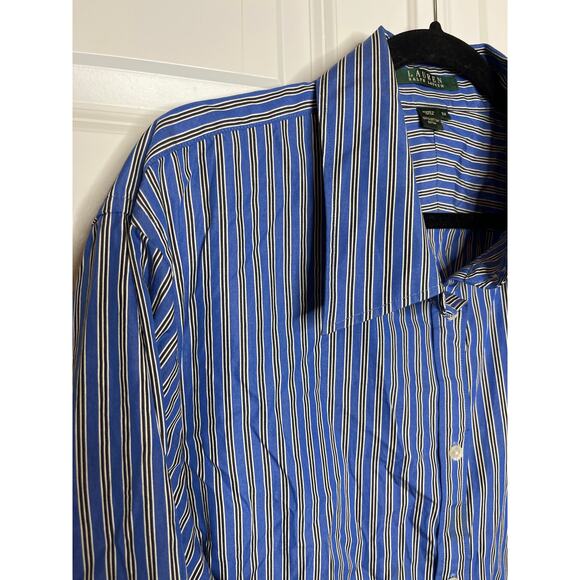 Lauren Ralph Lauren Plus Size 3X Blue Black White Stripe - Picture 3 of 8